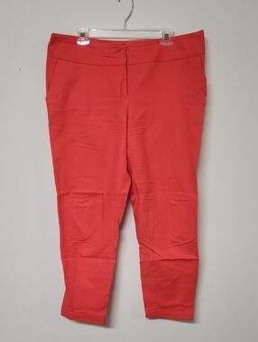 Worthington Cropped Ponte Pants in Coral Pink